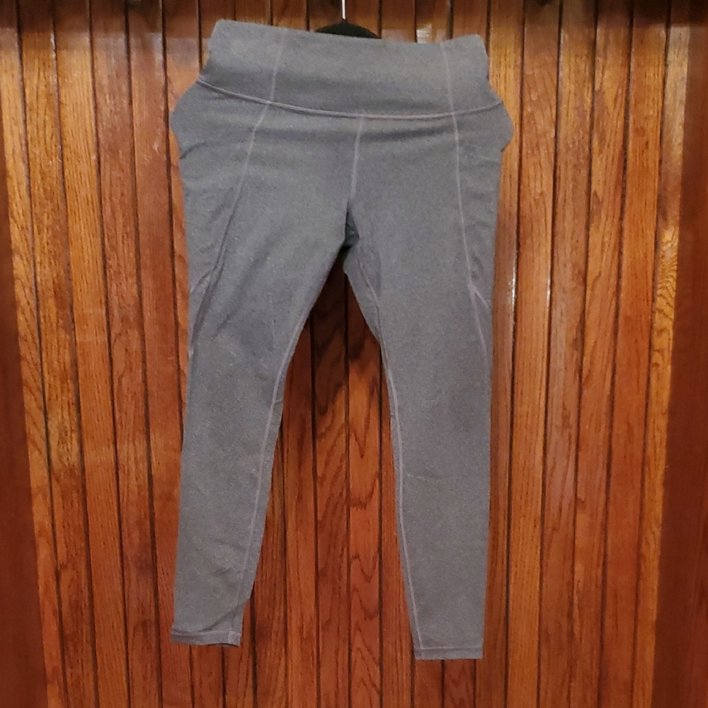 ATHLETA Gray High-Waisted Leggings Size M